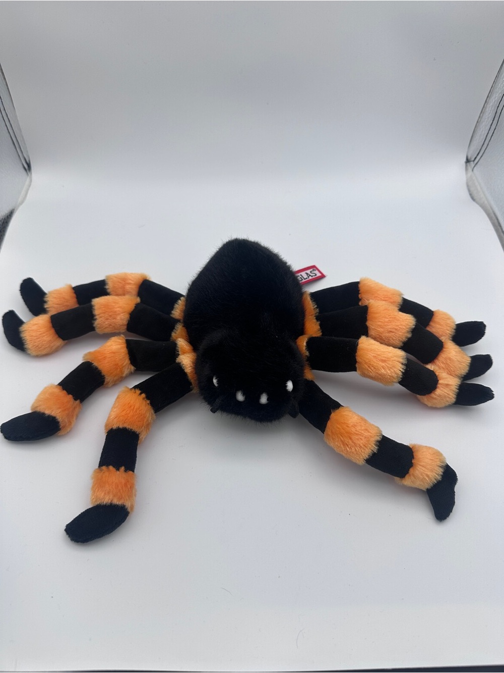 Douglas Harry Halloween Plush Spider Toy - Black and Orange
